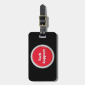 Tech Support Red Panic Button Bagagelabel (Voorkant verticaal)