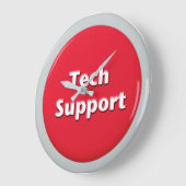 Tech Support Red Panic Button Grote Klok (Hoek)