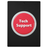 Tech Support Red Panic Button Klembord (Achterkant)