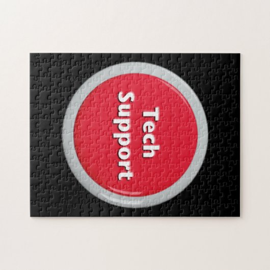 Tech Support Red Panic Button Legpuzzel (Horizontaal)