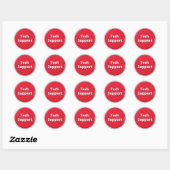 Tech Support Red Panic Button Ronde Sticker (Vel)