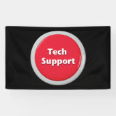 Tech Support Red Panic Button Spandoek (Horizontaal)
