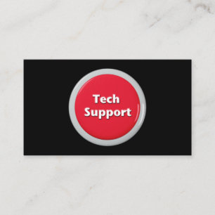Tech Support Red Panic Button Visitekaartje