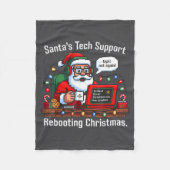 Tech Support s Santa Rebooting Meme Fleece Deken (Voorkant)