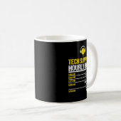 Tech Support Uurly Rate, Tech Computer Geek Compu Koffiemok (Voorkant rechts)