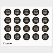 Tech Suprt Delete Cookies Funny Design Christmas P Ronde Sticker (Vel)