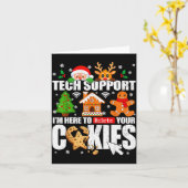 Tech Suprt Delete Your Cookies Men Ugly Christmas Kaart (Gele Bloem)