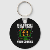 Tech Suprt Delete Your Cookies Men Ugly Christmas Sleutelhanger (Voorkant)