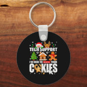 Tech Suprt Delete Your Cookies Men Ugly Christmas Sleutelhanger (Voorkant)