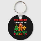 Tech Suprt Here To Delete Cookies Christmas Men Wo Sleutelhanger (Voorkant)