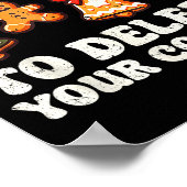 Tech Suprt Here To Delete Cookies Gingerbread Teac Poster (Hoek)
