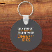 Tech Suprt I’m Here To Delete Your Cookies Fun Gin Sleutelhanger (Voorkant)