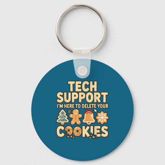 Tech Suprt I'm Here To Delete Your Cookies Christm Sleutelhanger (Voorkant)