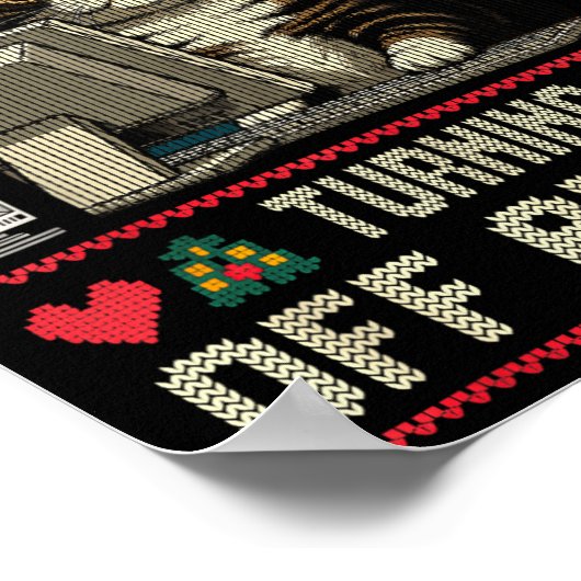 Tech Suprts Cat Engineer Computer Ugly Christmas S Poster (Hoek)