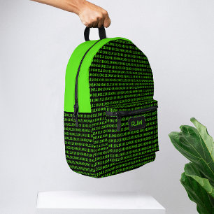 Tech Thema: Computercode voor IT-professionals Bedrukte Rugzak