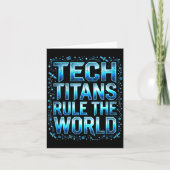 Tech Titans Rule Funny Big Technology Satire Wer G Kaart (Voorkant)