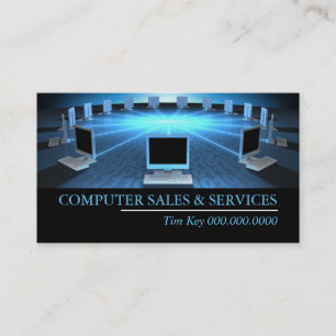 Tech-Visitekaartjes voor computerreparatie Visitekaartje
