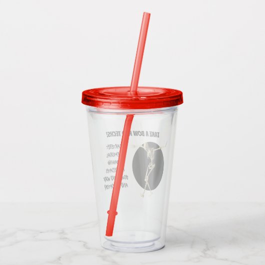 Tech-waardering van het slagerskelet acryl drinkbeker (Achterkant)