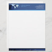 Tech Wereldbol Letterhead Gepersonaliseerd Briefhoofd (Voorkant / Achterkant)