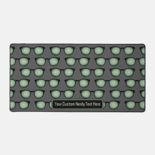 Techie Nerd Custom Grappige Tekst - Brillen Patroo Bureaumat (Voorkant)