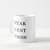Techie Python Mug - Je parle cadeau Python fluide (Devant gauche)