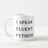 Techie Python Mug - Je parle cadeau Python fluide (Gauche)