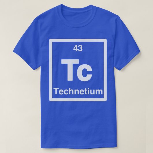 Technetium - Tc - Periodic Table of Elements - Sci T-shirt (Design voorkant)