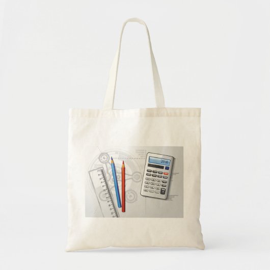 Technical Drawing Office Supplies Tote Bag (Voorkant)