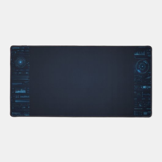 Technical HUD Blueprint Schematic Gaming Desk Mat (Recto)
