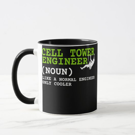 Technici van celtowertechnici en towerklimmers mok (Links)