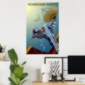  technici wilden Mars werven Poster (Thuiskantoor)
