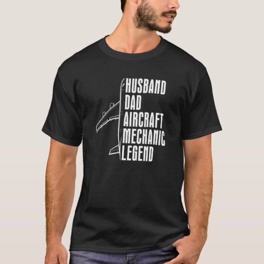 Technician Husband Dad   Engineer Aircraft Mechani T-shirt (Voorkant)