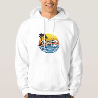 Technician Retro Sunset Design Hoodie