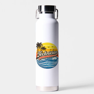 Technician Retro Sunset Design Waterfles