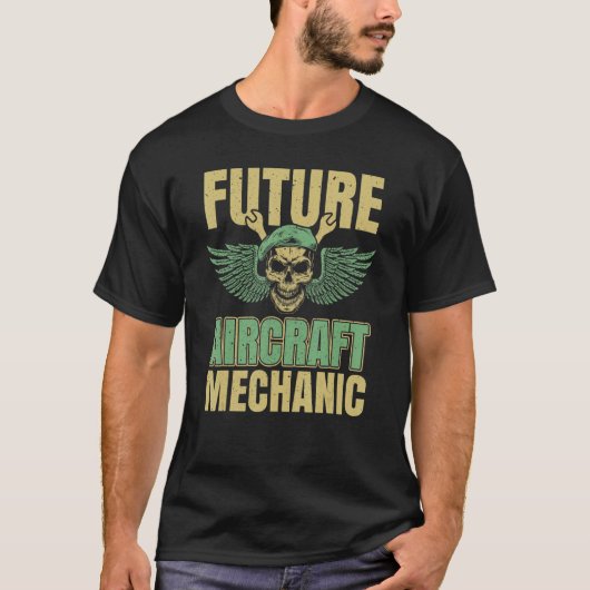 Technician Skull  Engineer Aircraft Mechanic 1 T-shirt (Voorkant)