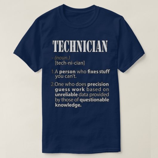 Technician  t-shirt (Design voorkant)