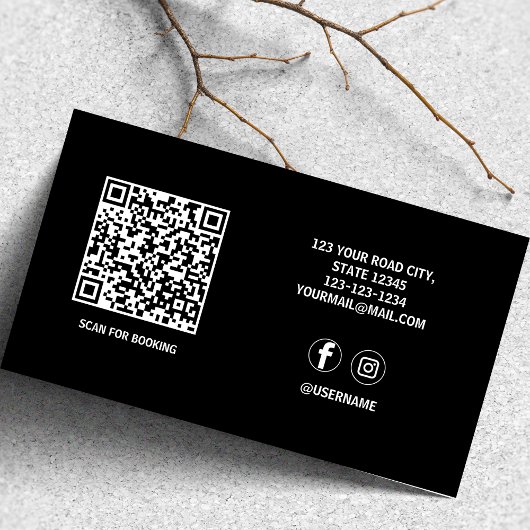 Technicien à ongles Carte de visite minimal simple