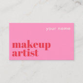 Technicien artiste maquillage Carte de visite mode (Devant)