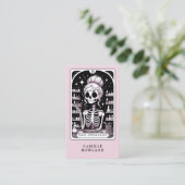 Technicien de clou de Tarot Carte de visite rose (Debout devant)
