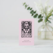Technicien de clou de Tarot Carte de visite rose (Debout devant)