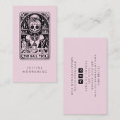 Technicien de clou de Tarot Carte de visite rose (Devant / Derrière)