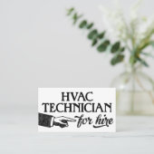 Technicien HVAC Cartes de visite - Cool Vintage (Debout devant)