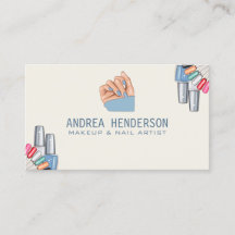 Technicien-ongle Cartes de visite, Maquillage d'ar