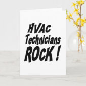 Techniciens HVAC Rock! Carte de vœux (Fleur jaune)