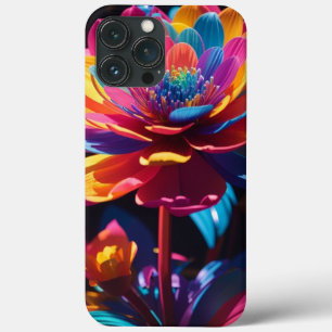 Technicolor Bloem met Neon Hues iPhone 13 Pro Max Hoesje