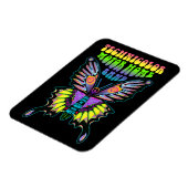 Technicolor Motor Home Band Psychedelic Butterfly Magneet (Linkerzijde)