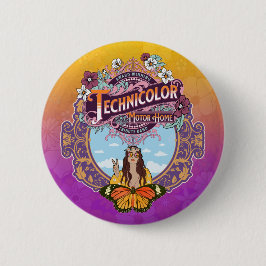 Technicolor Peace Lady Ronde Button 5,7 Cm