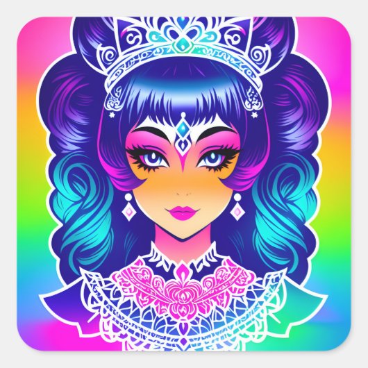 Technicolor Princess Sticker (Voorkant)