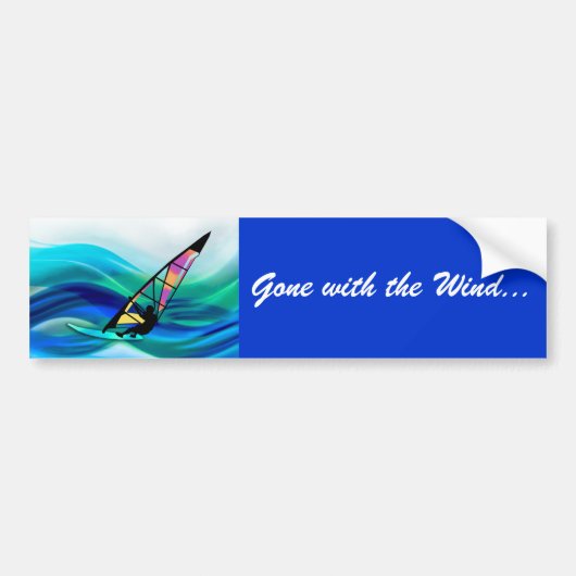 Technicolor Windsurfer Bumpersticker (Voorkant)