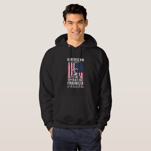 Technicus-Amerikaans stuurmachinist in ruste Hoodie (Voorkant volledig)